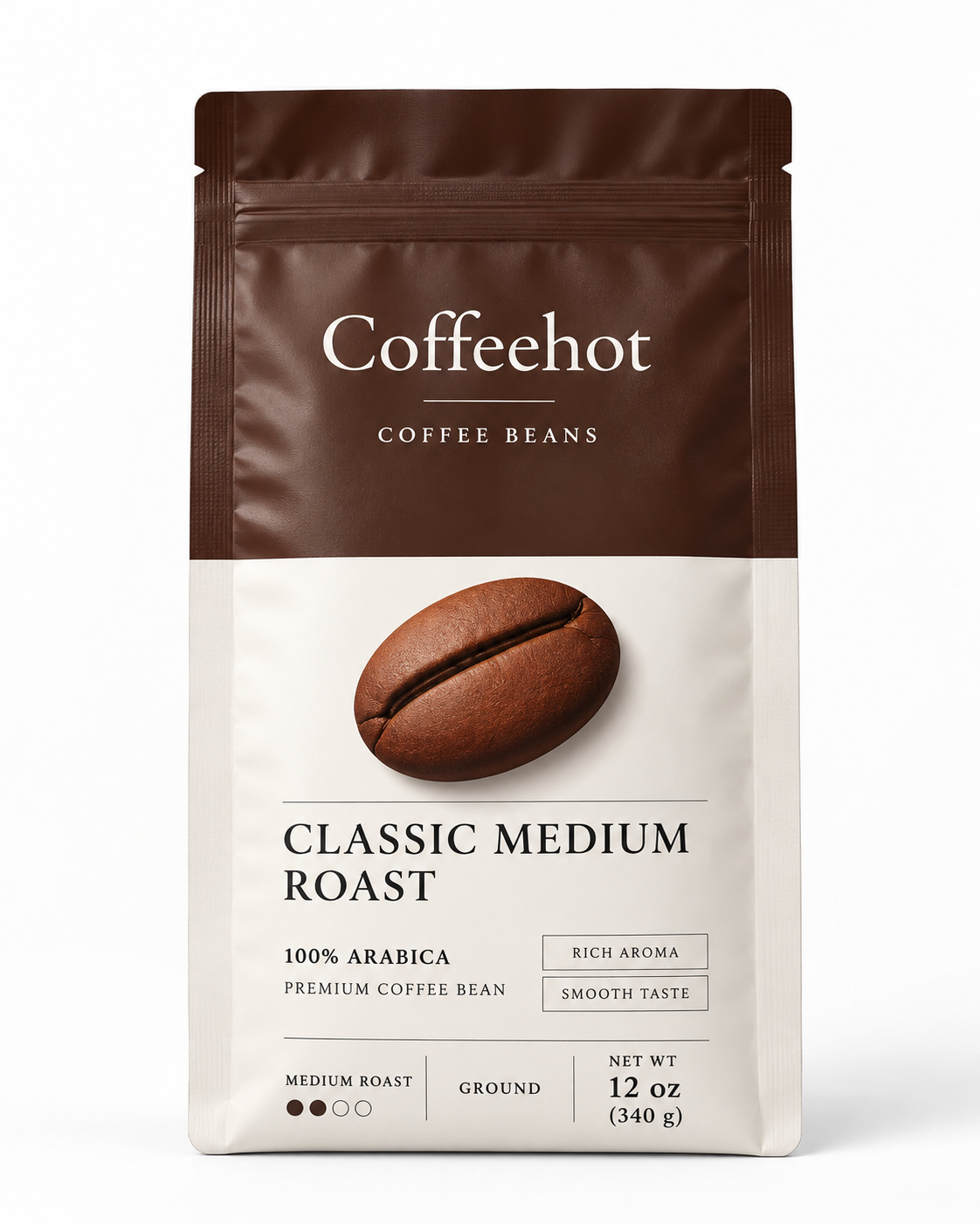 Coffeehot Classic Medium Roast Ground Coffee – 12 oz Bag