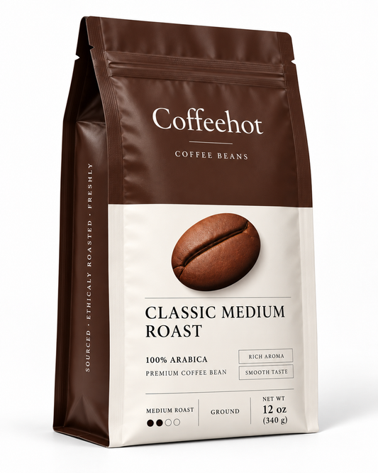 Coffeehot Classic Medium Roast Ground Coffee – 12 oz Bag