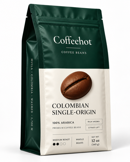 Coffeehot Colombian Single-Origin Coffee – 12 oz Bag