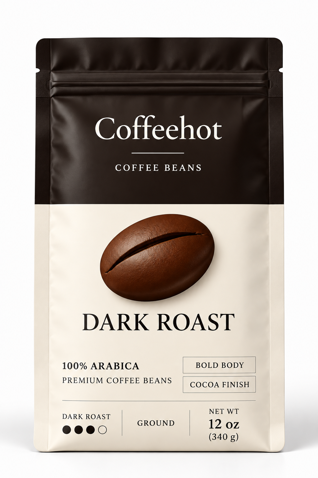 Coffeehot Dark Roast Ground Coffee – 12 oz Bag