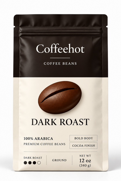 Coffeehot Dark Roast Ground Coffee – 12 oz Bag