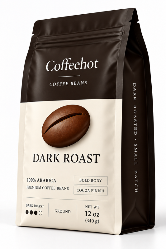 Coffeehot Dark Roast Ground Coffee – 12 oz Bag