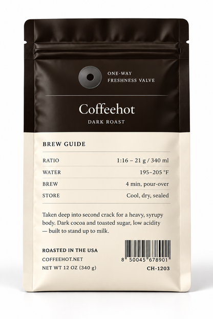 Coffeehot Dark Roast Ground Coffee – 12 oz Bag