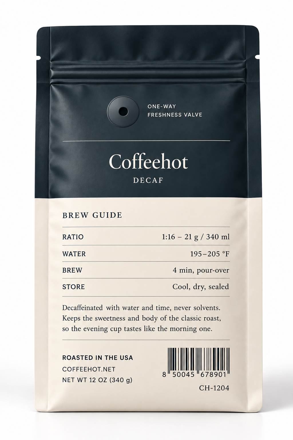 Coffeehot Decaf Ground Coffee – 12 oz Bag