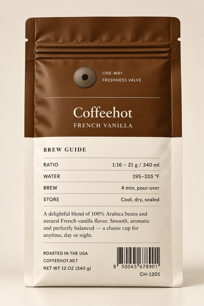 Coffeehot French Vanilla Flavored Coffee – 12 oz Bag
